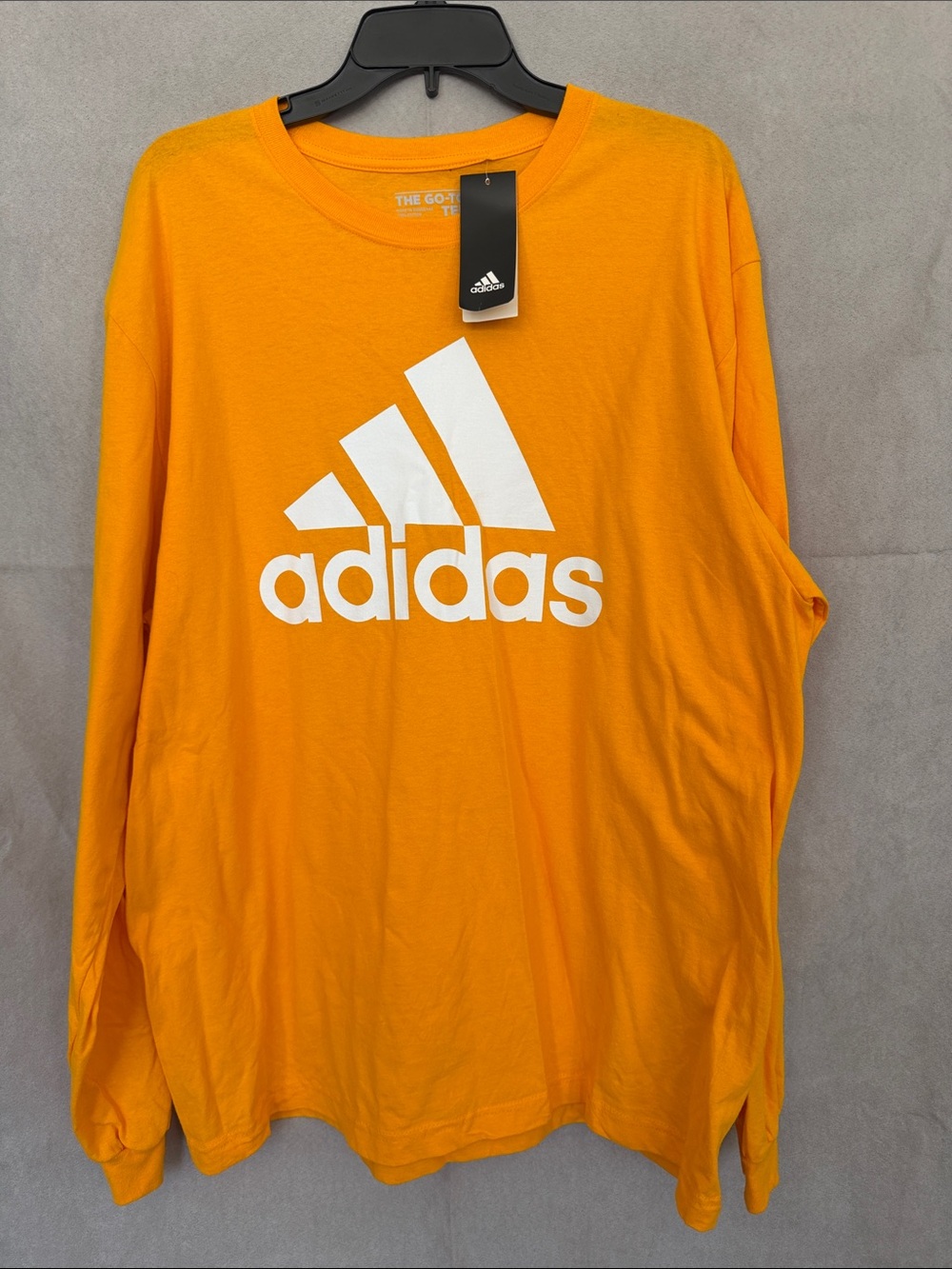 NWT! adidas Orange Long Sleeve Logo Shirt